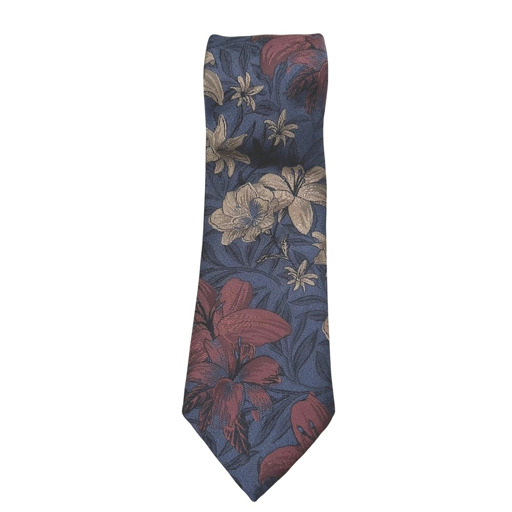 Vintage 90s Editions by Van Heusen Tapestry Floral Silk Blend Goth Brocade Tie